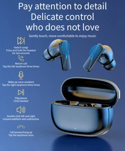 Bluetooth Earplug Touch Control Mic Earbuds Headset Wireless Headphones Mate 50 - Picture 1 of 17