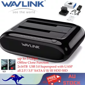 Hard Drive Docking Station 2.5"/3.5" HDD/SSD Hard Drive Enclosure USB3.0 to SATA - Picture 1 of 9