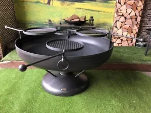 Barbecue a legna, bruciatore a legna, Kadai, 120 cm XX grande - Foto 1 di 4