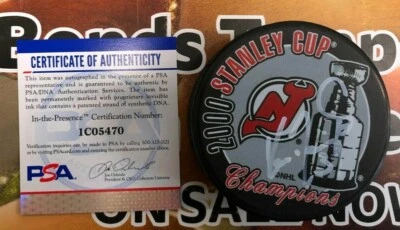 Ken Daneyko Autographed 2000 Stanley Cup Puck W/White Ink PSA/DNA - Image 1 of 2