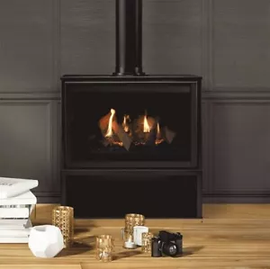 Majestic Ruby Freestanding 30" LP Direct Vent Gas Fireplace PACKAGE w/Cabinet - Picture 1 of 5