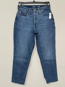 Old Navy Women’s Blue High Rise Curvy Fit Button Up Denim Jeans S 8 - Picture 1 of 13