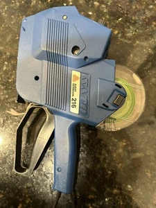 SATO AVERY DENNISON 216 Price Sticker Gun Retail Store Worker Blue 2 Line - Picture 1 of 3