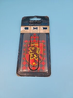 Harry Potter Gryffindor Crest Mobile Phone Wallet Kick Stand 3'' x 6.5'' 3M New - Image 1 of 2