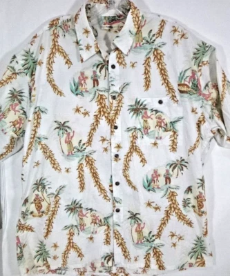 Campia Moda-Mens Hawaiian Shirt-XL Extra Large-Casual Button Down-100% Cotton - Image 1 of 4