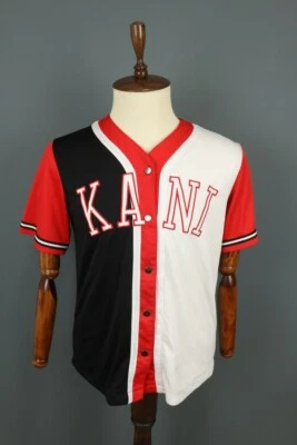Camisa de béisbol Karl Kani Multi Hip Hop bordada manga corta a presión talla S Foto 1 de 4