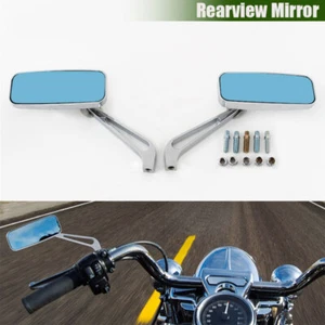 Rectangle Chrome Motorcycle Rear View Mirrors For Suzuki Boulevard C50 M50 M109R - Bild 1 von 13
