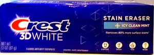 Crest 3D White Stain Erase Icy Clean Mint Toothpaste 3.1 oz. Exp. 8/26 - Picture 1 of 2