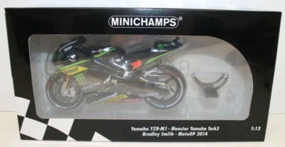 Minichamps 1/12 Scale -122 143038 Yamaha YZR-M1 Monster Tech3 Bradley Smith 2014 - Image 1 of 4