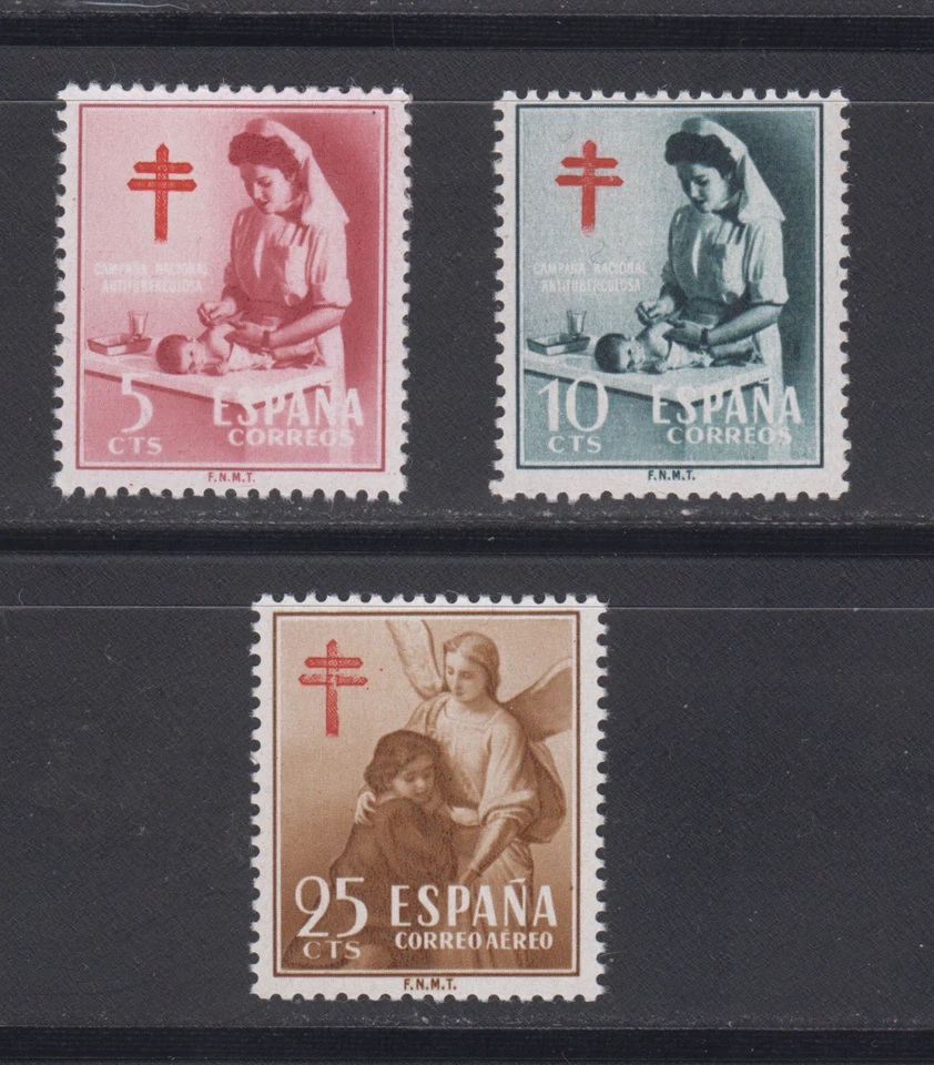ESPAÑA 1953 SPAIN NUEVO MINT MNH EDIFIL 1121-1123 SCOTT RA34-RA35,RAC13 - Imagen 1 de 1