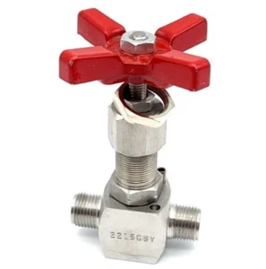 Hoke 2215G6Y Needle Valve 3/8” Socket Weld, 5000 psi, SS, Screw Bonnet - Picture 1 of 4