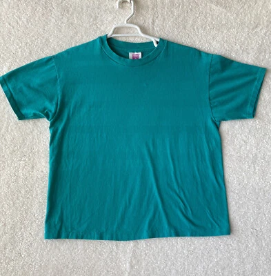 Hanes Her Way Women M Vnt 100% Cotton Made in USA Blank Single Stich T Shirt - Image 1 of 4