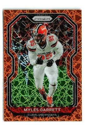 MYLES GARRETT #62 2020 PANINI PRIZM BROWNS ORANGE LAZER - Image 1 of 2