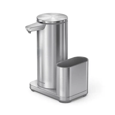 Simplehuman Wiederaufladbarer Sensorspender mit Caddy Edelstahl Gebürstet 414 ml - Bild 1 von 4