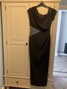 Monsoon Long Black Dress Size 12 - Picture 1 of 5