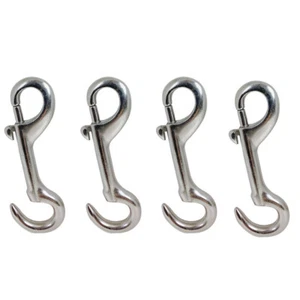 Marine Boat 5"L Bolt Snap Hook Open Eye Bolt Hook Snap Lock Stainless Steel 4Pcs - Picture 1 of 9