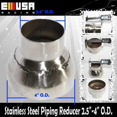  Reductor de tubo de escape universal SS 2,5" a 4" O.D para Honda Civic Audi Toyota Foto 1 de 4