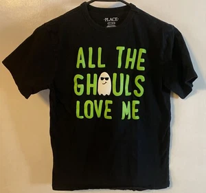 Boy’s Youth Size L 10/12 Glow In The Dark Black T-shirt A Children’s Place - Picture 1 of 2