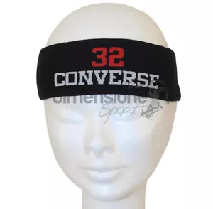 FASCIA FRONTE CONVERSE NERA FASCE TESTA in SPUGNA TERGI SUDORE ALL STAR SPORT - Foto 1 di 1
