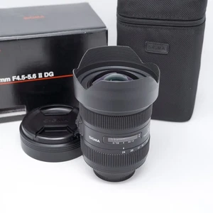 Lente zoom ancho Sigma 12-24 mm f/4,5-5,6 DG HSM II para Nikon - Excelente estado. - Imagen 1 de 8