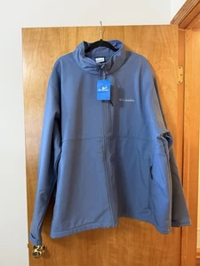 Columbia Ascender Softshelljacke Herren Größe 5X schieferblau Taschen Logo Neu mit Etikett - Bild 1 von 10