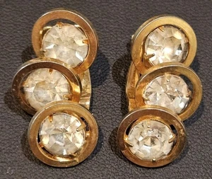 VINTAGE - SIGNED JUDY LEE - RHINESTONE CLIP ON EARRINGS - Picture 1 of 3