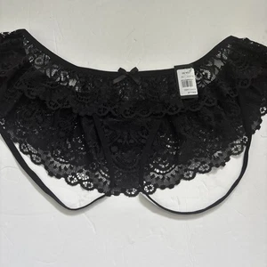 Fredericks of Hollywood schwarz Spitze Idelle ouvert Höschen Größe 1X NEU - Bild 1 von 3