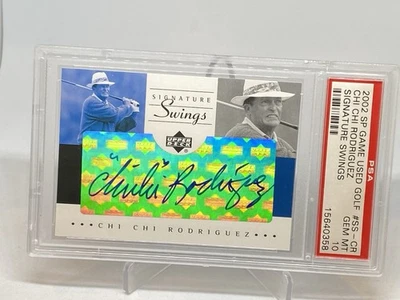 CHI CHI RODRIGUEZ 2002 Signature Swings AUTOGRAPH AUTO PSA 10 GEM MT POP 12 - Image 1 of 4