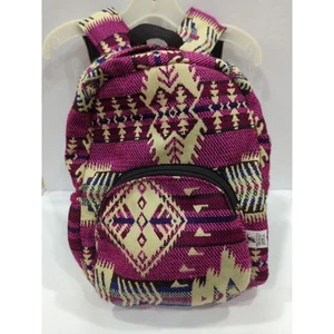 Pink And Purple Tribal Print Small Boho Backpack - Picture 1 of 7
