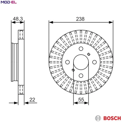 2x BRAKE DISC 0 986 479 A63 FOR2x BRAKE DISC 0 986 479 A63 FOR TOYOTA  43512 123 - Image 1 of 4