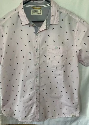 Camisa Free Planet Abotonada Para Hombre Talla XL Manga Corta Rosa Hula Niña Hawaiana Foto 1 de 4
