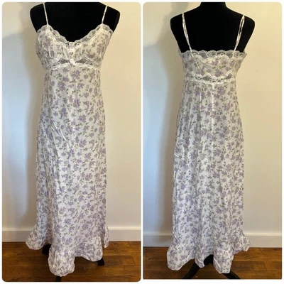 Camisón Vintage Y2K Victoria’s Secret Floral Cottagecore Lencería Maxi Talla M Foto 1 de 4