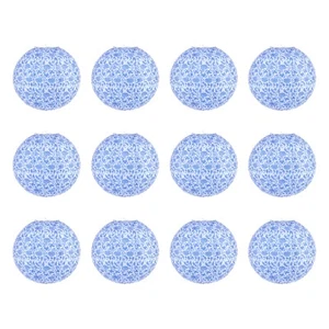 12 Inch Paper Lanterns, 12Pcs Hanging Decorative Lantern Blue White - Picture 1 of 6