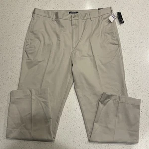 Van Heusen Men's Flex Flat Front Slim Fit Flex No Iron Pant Beige 38x29 NWT - Picture 1 of 5