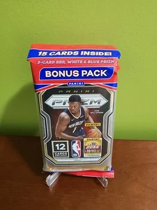 2020-21 Panini Prizm NBA Basketball Cello Pack W/ BONUS 3 Card Red,White &Blue - Picture 1 of 4