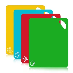 Kitchen Plastic Cutting Board Set - Extra Thick Flexible Cutting Mat for Cook... - Picture 1 of 7