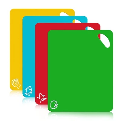 Kitchen Plastic Cutting Board Set - Extra Thick Flexible Cutting Mat for Cook... - Image 1 of 4