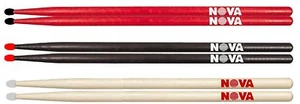 1 paio di bacchette Vic Firth NOVA 5A - PUNTA IN NYLON a scelta di rosso, nero o naturale - Foto 1 di 4