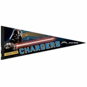 SAN DIEGO CHARGERS STAR WARS DARTH VADER PREMIUM QUALITY PENNANT 12"X30" BANNER - Picture 1 of 1