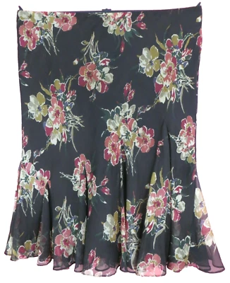 SK18122- RALPH LAUREN Womens Polyester Godet A-Line Skirt Asymmetric Floral 10 - image 1 of 4