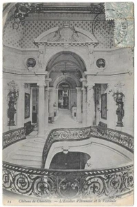 Château de Chantilly 60 Escalier CPA écrite à Melle Dumont à Asnières en 1905 - Imagen 1 de 2