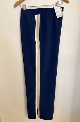 Nine West Wide Leg Pull On Pants SZ L  DECEMBER COLLECTION  BLUE TAN    NWT - Image 1 of 4
