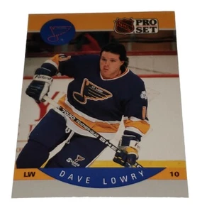 1990-91 Set professionale Dave Lowry RC St. Louis Blues #265 carta collezionabile hockey - Foto 1 di 10