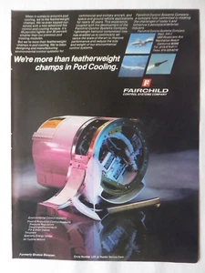 6/1982 PUB FAIRCHILD CONTROL SYSTEM STRATOS AVIONICS POD COOLING ORIGINAL ANZEIGE - Bild 1 von 1