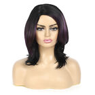 Synthetic Hair Wig Women Side Part Vintage Style Medium Length Purple Daily  Wig