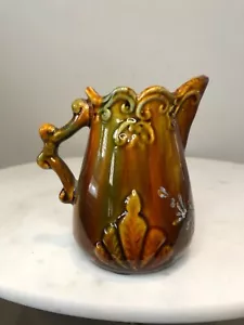 Antique Vintage Bennington Rockingham Pottery Souvenir Pitcher Blackwell OKLA - Picture 1 of 7