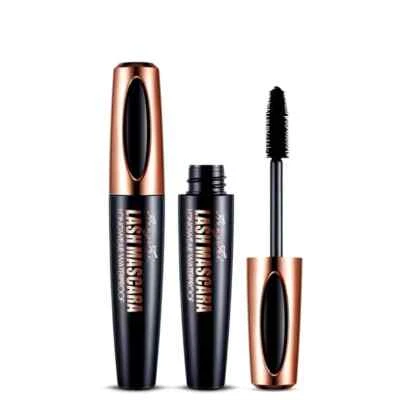4D Extreme Volumen Mascara Wimperntusche Schwarz Wasserfest Silikon Bürste NEU - Bild 1 von 4