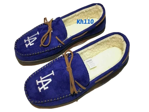Los Angeles Dodgers MLB Men's Moccasin Hard Slippers- Size Large(11-12) Cover