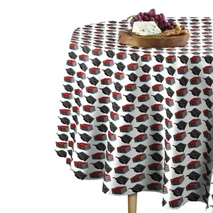 Grad Hats & Books Signature Round Tablecloth Assorted Sizes - Picture 1 of 1