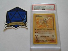 x1 1999 Pokemon Fossil 1st Edition Hitmonlee Holo #7 PSA 8 NM-MT TexasNerdGames